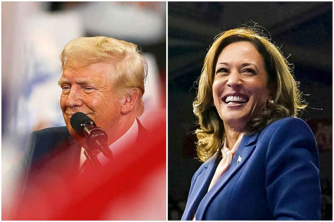 Harris leads Trump by 4% in three battleground states